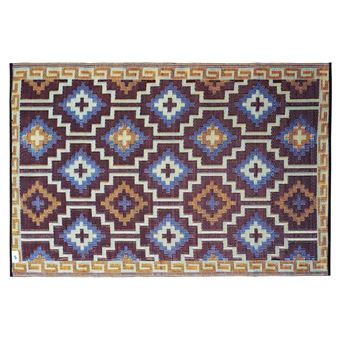 Fabhabitat Tapis intérieur extérieur Lhasa bleu roi et chocolat 180 x 120 cm Fabhabitat Tapis intérieur extérieur Lhasa bleu roi et chocolat 180 x 120 cm