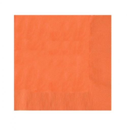 Amscan serviettes de table orange 25 x 25 cm 50 pièces