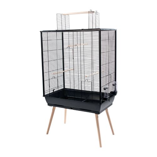 Cage Pour Oiseaux Sur&eacute;lev&eacute;e Neo Jili Xl Noir H132cm &ndash; Zolux