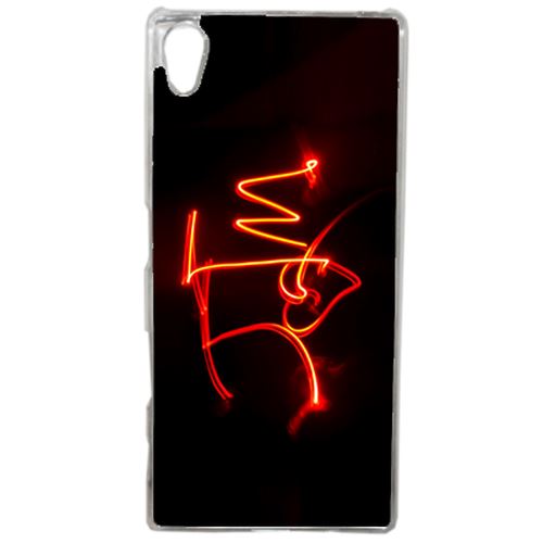 Coque Jtm Coeur Love Feu Compatible Sony Xperia Z5 Transparent