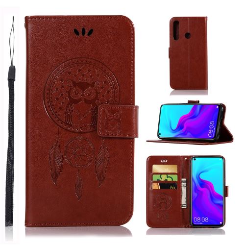 Etui en PU hibou capteur de rêves marron pour votre Huawei Nova 4