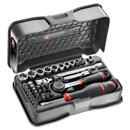 Coffret Cliquet + Douilles 1/4' 6 Pans Métriques Facom - R.161-6P6