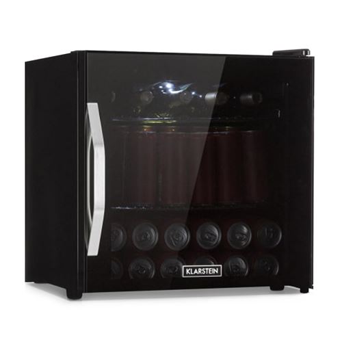 Mini Frigo - Klarstein Beersafe L - Réfrigérateur Bar - 47L - Cee E - Porte Vitrée - Noir