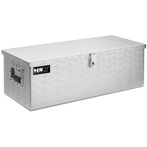 MSW Coffre de rangement aluminium - 76,5 x 33,5 x 24 cm - 48 l