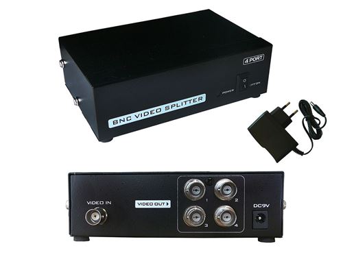 Splitter BNC - 4 Ports Pour copier un signal vidéo à l'identique sur 4 sorties