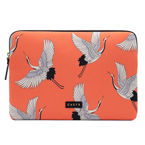 Housse CASYX Pochette pour Macbook Air et Macbook Pro 13 Coral Cranes