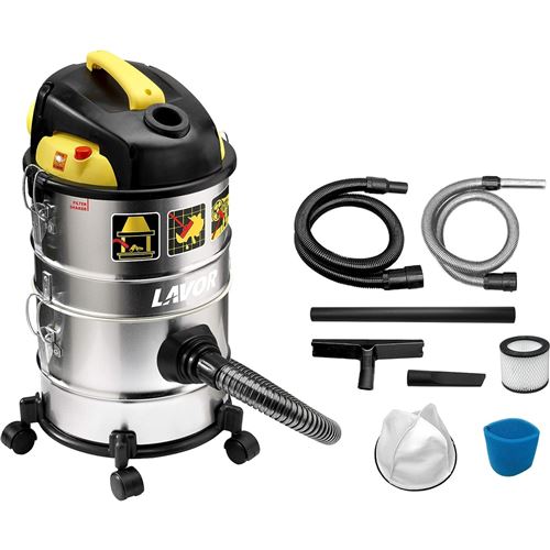 Aspirateur Eau Poussières Cendres 1200W LAVOR 4 en 1 Cuve 28 Litres Modulable + soufflant Filtre lavable