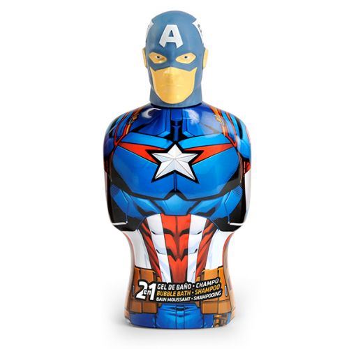 2-in-1 Gel et shampooing Avengers Capitán América Cartoon (475 ml)