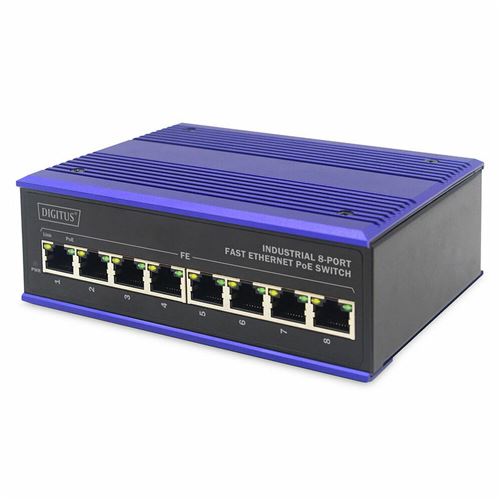 Assmann DIGITUS DN-650108 Industr. 8-Port Fast Ethernet PoE Switch