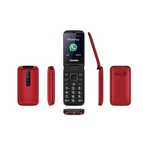 Telefunken TM 360 COSI - 3G smartphone - RAM 256 Mo / Mémoire interne 512 Mo - microSD slot - 2.8 - 320 x 240 pixels - rear camera 2 MP - rouge