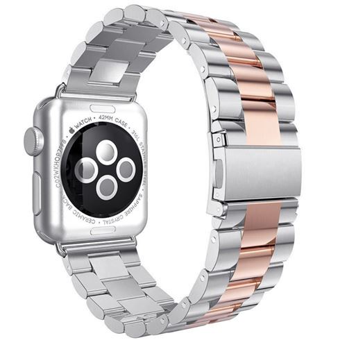 Bracelet en métal rose argent or pour votre Apple Watch Series 3/2/1 42mm