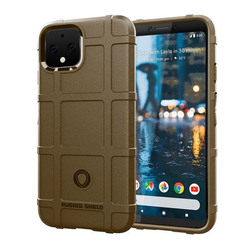 Etui Coque de protection durable anti choc pour Google Pixel4 - Brun
