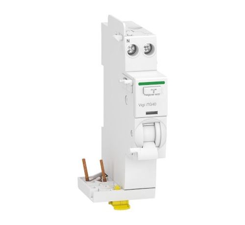 Schneider Electric Module Différentiel Vigi Tête De Groupe Acti9 Itg40 1P+N 25 A 300Ma Type Ac