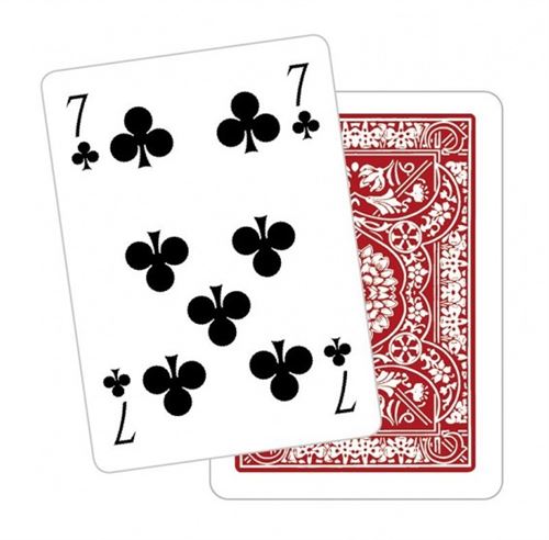 Dal Negro cartes à jouer avec motif floral Carton de poker rouge