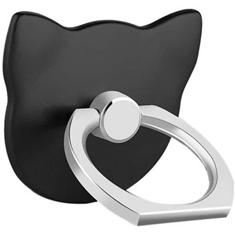 Support de téléphone Portable ALlBiz, Anneau de Universel pour Smartphone en Forme de Chat pour iPhone XS X 8 7 6 6S 5 5C 5S, Samsung Galaxy S9 S8 S7Edge S7 S6 Note 8 5, Tablette--Noir - 1
