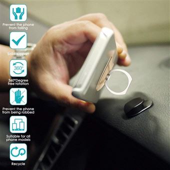 Support Téléphone Voiture à Grille d'Aération avec Rotation 360° pour  iPhone X/8 Plus/8/7/6, Samsung Galaxy S8/S8 Plus/Note 8 etc - Accessoire  téléphonie pour voiture à la Fnac