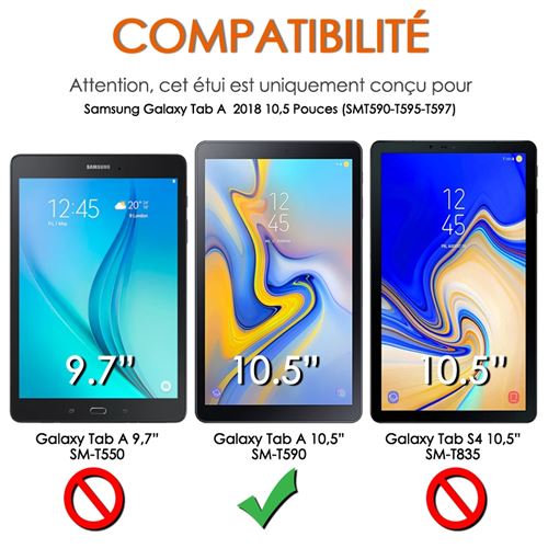 Etui avec Clavier Azerty Bluetooth pour Tablette Samsung Galaxy