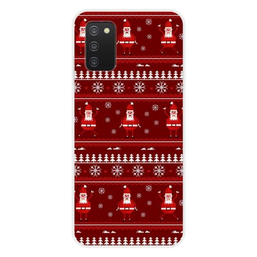 Coque en silicone imprimée compatible Samsung Galaxy A03S NO Pull de Noël Santa