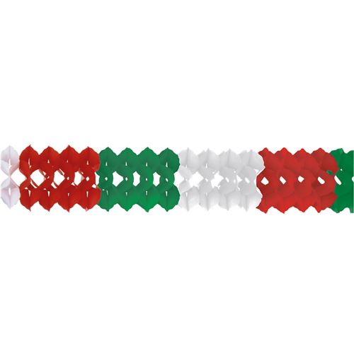 Amscan pendentif en guirlande 400 cm papier rouge/blanc/vert