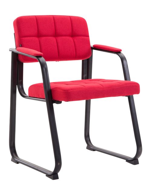 Chaise Visiteur Canada B tissu , Rouge