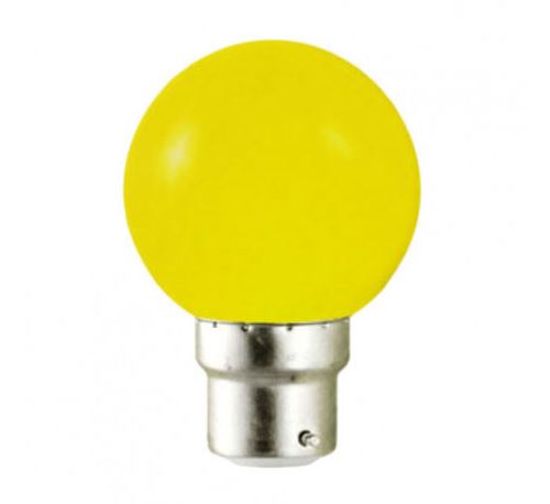 Ampoule led smd couleur 1w 30lm - jaune - b22