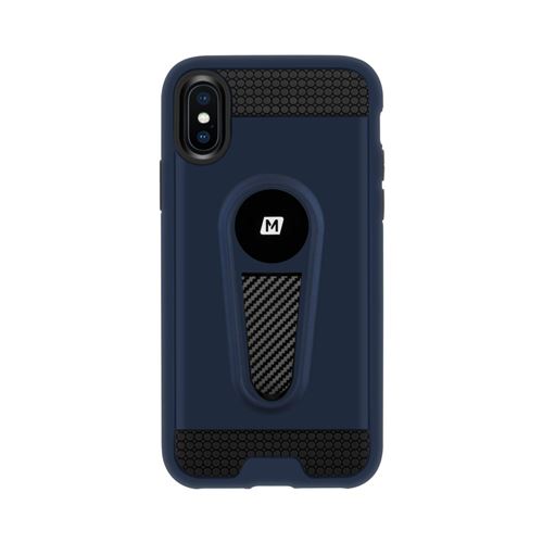 Coque en TPU hybride résistant aux chocs bleu foncé pour votre Apple iPhone XS 5.8 inch