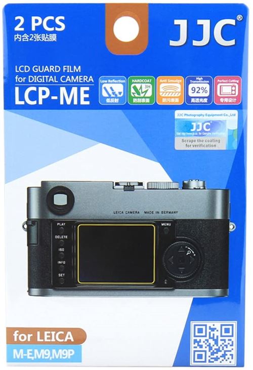 JJC Lcp-me Guard Film protection d'écran LCD pour appareil photo numérique Leica M-E M9 M9P