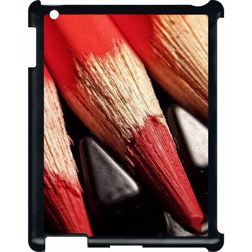 Coque tablette My-Kase pour iPad 3 - crayons de couleur - Noir