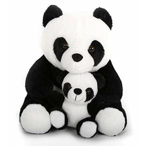 Porte-bébé et bébé panda noir et blanc