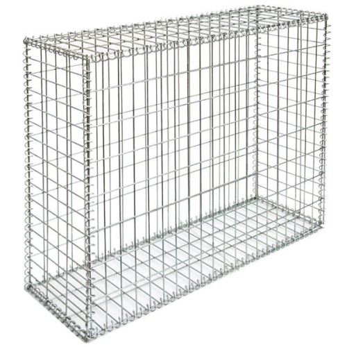 Gabion pour pierres 100x80x30cm déco jardin réticulé en métal galvanisé 5x10cm