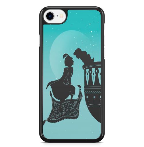 Coque Fifrelin Noire pour iPhone 5C Aladdin Jasmine Disney Kiss Love