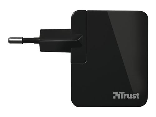 Trust International Travel Charger with 2 USB Ports - Netspanningsadapter - 12 Watt - 2 uitgangsaansluitingen (USB) - Verenigd Koninkrijk, Verenigde Staten, Europa