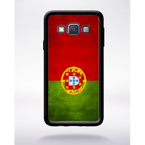 Coque Portugal Compatible Samsung A3 2015 Bord Noir Silicone