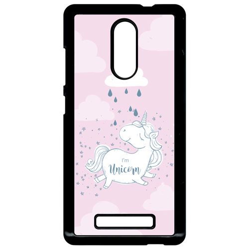 Coque Xiaomi Redmi Note 3 Unicorne Nuage Fond Rose