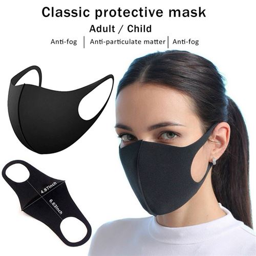 SHOP-STORY - Masque de bouche nez respirant réutilisable Unisexe en  polyuréthane anti-poussière noir - Équipement et matériel de sécurité -  Achat & prix