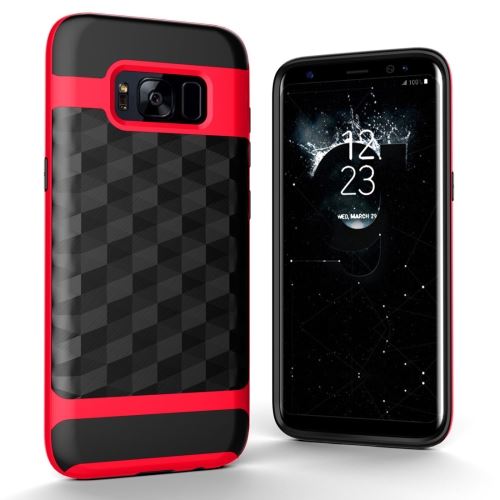 Galaxy S8 + / G955 Coque Protection TPU Combinaison Effet Diamant Rouge ALS52458
