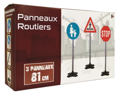 3 panneaux de signalisation