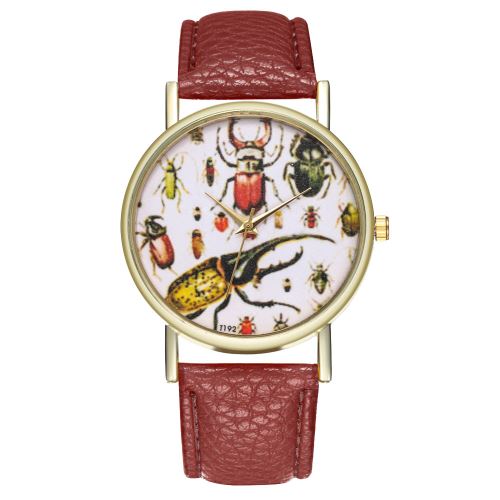 collection de coléoptères authentique impression montre insecte montre dames montre pour hommes T192-Acafé