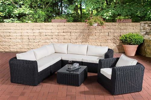 Ensemble de meubles Marbella 5mm , Noir /Blanc crème
