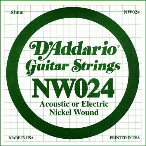 Daddario Corde Au Détail D'addario Pour Guitare Électrique - Filet Rond 024