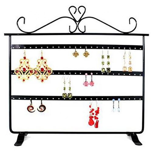 Porte bijoux cadre présentoir boucle d'oreille window (32 paires) Noir