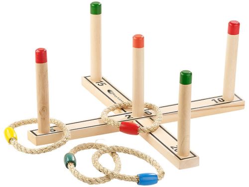 Playtastic : Jeu en bois de lancer d'anneaux