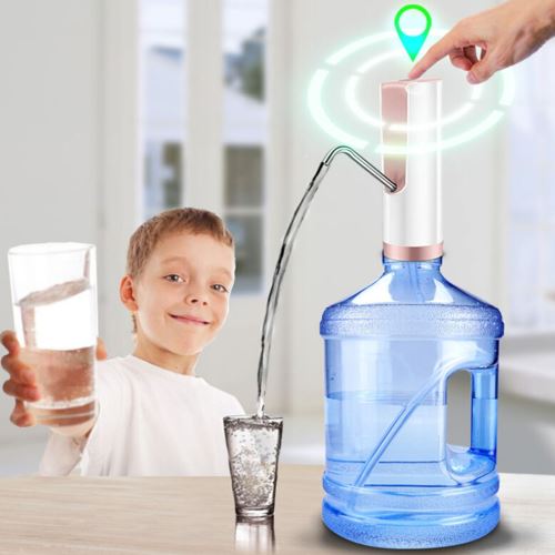 Pompe À Eau Minérale Pour Bonbonne Plusieurs Tailles Recharge USB ABS Rose - YONIS