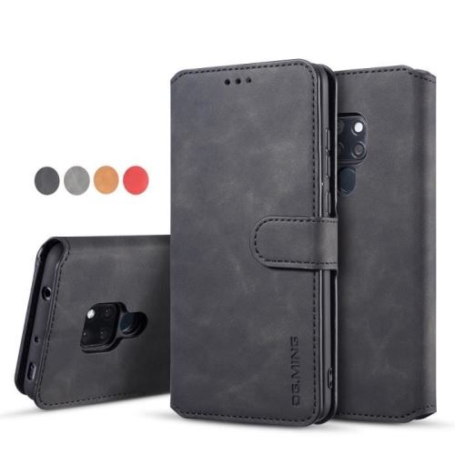 Coque Huawei Mate 20, Étui Housse Cuir Flip Portefeuille avec 3 emplacements Cartes de Case pour Huawei Mate 20 - Noir