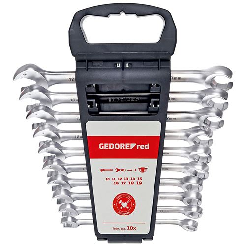 Gedore RED 3301003 R05905010 Jeu de cl&eacute;s mixtes 10 pi&egrave;ces