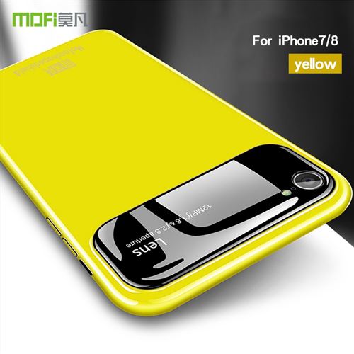 Coque en TPU alumma hybride en verre jaune pour votre Apple iPhone 8/7