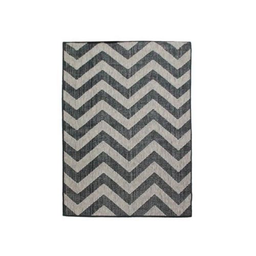 FLAT IN&OUT Tapis dintérieur et dextérieur - Polypropylene - 120 x 170 cm - Noir et Beige