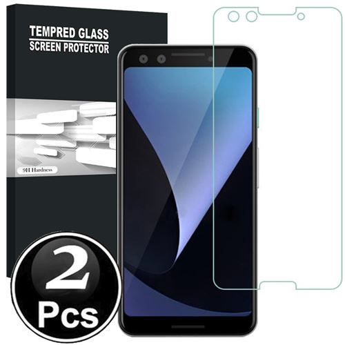 Google Pixel 3 Vitre protection d'ecran en verre trempé incassable lot de X2 Glass
