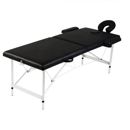 Vidaxl Noir Table De Massage Aluminium - Image 3