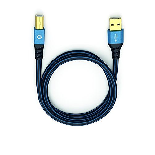 Oehlbach d1 C9320 USB plus USB-A vers USB-B (Type 2.0) 3.00 m schwarz/blau